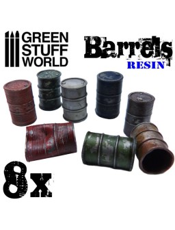 8x Barriles en Resina
