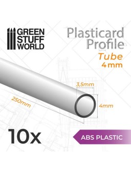 Perfil Plasticard TUBO 4mm