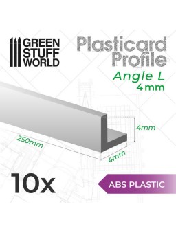 Perfil Plasticard ANGULO-L 4mm