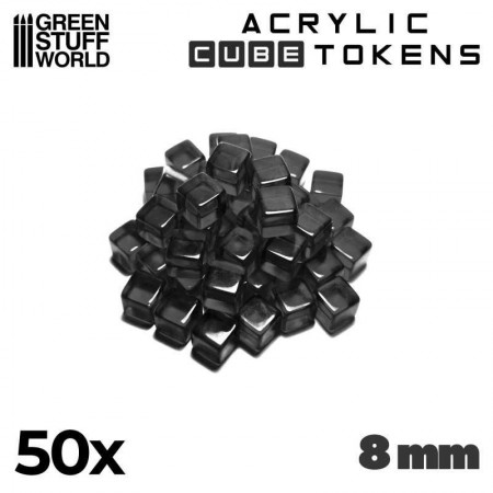 Tokens Cubos - Negro 8mm